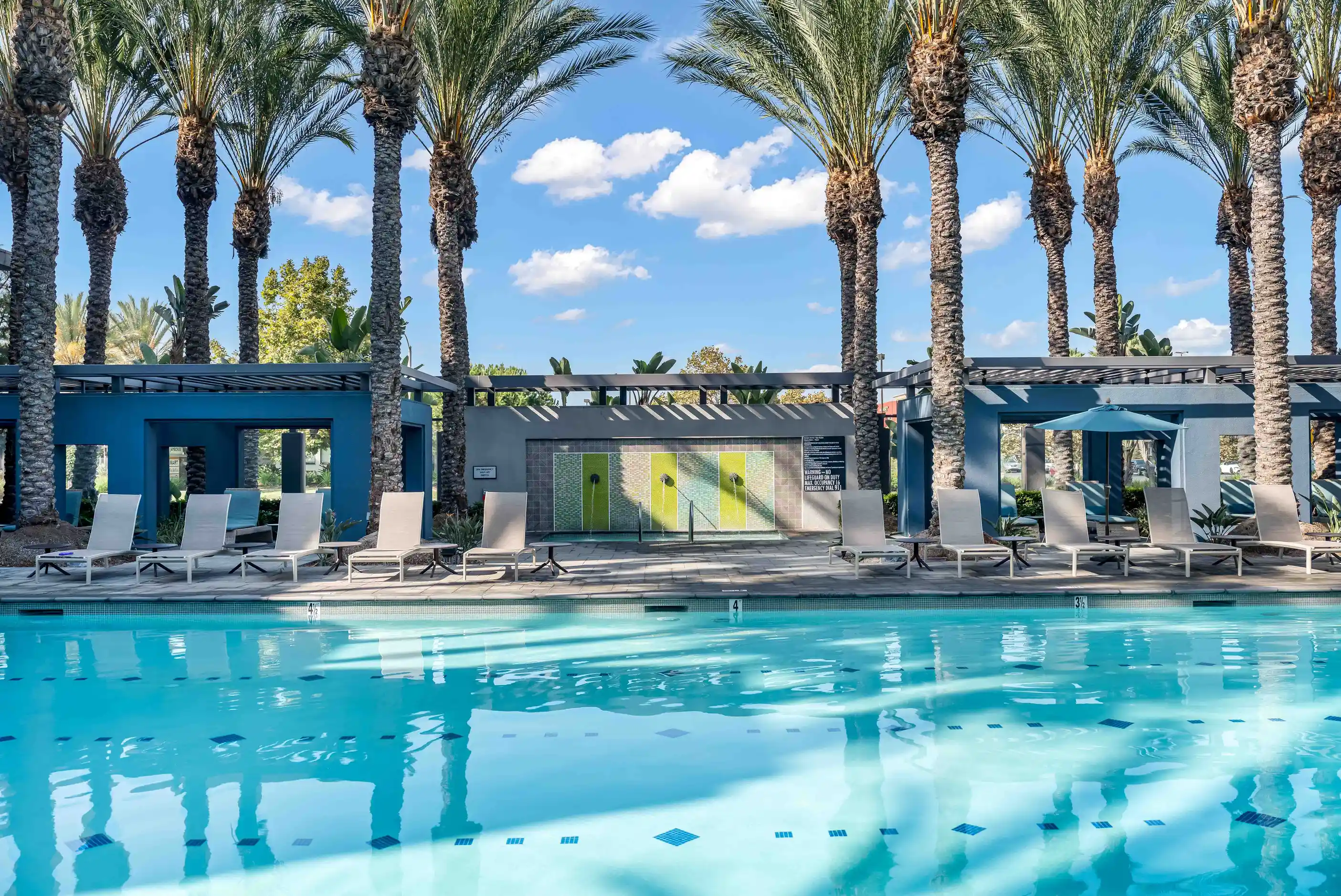 The pool deck at Avalon Irvine, Irvine