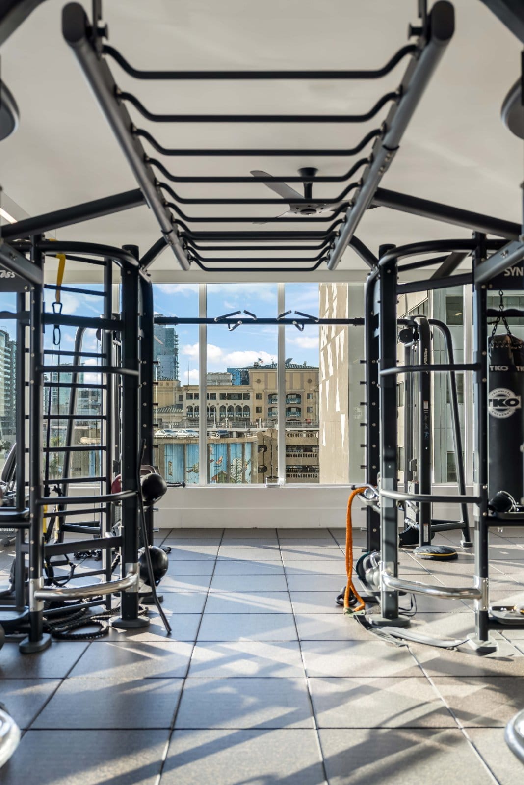 In-building gym at Diega, San Diego