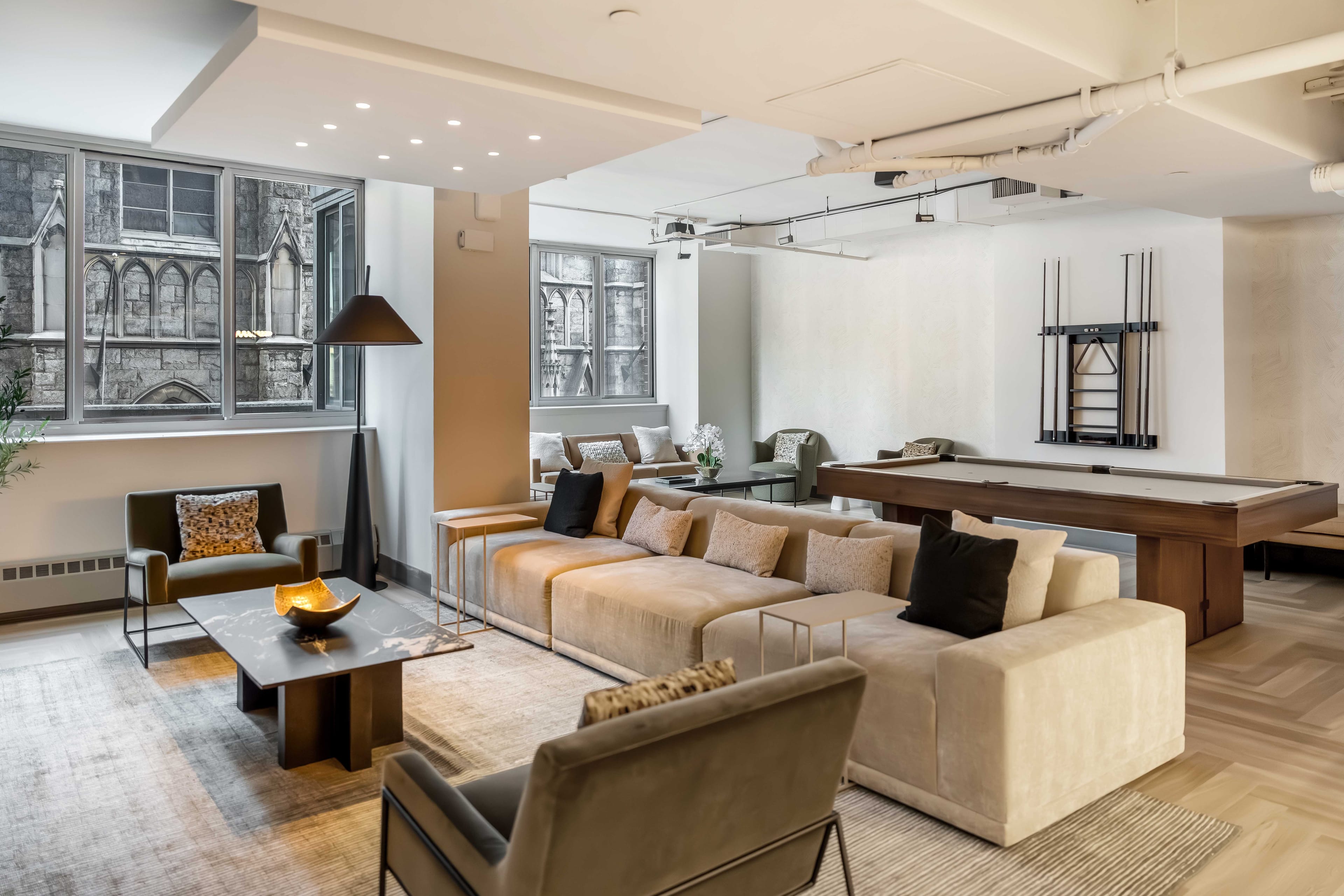 The residents' clubhouse at Hudson Landing, New York City