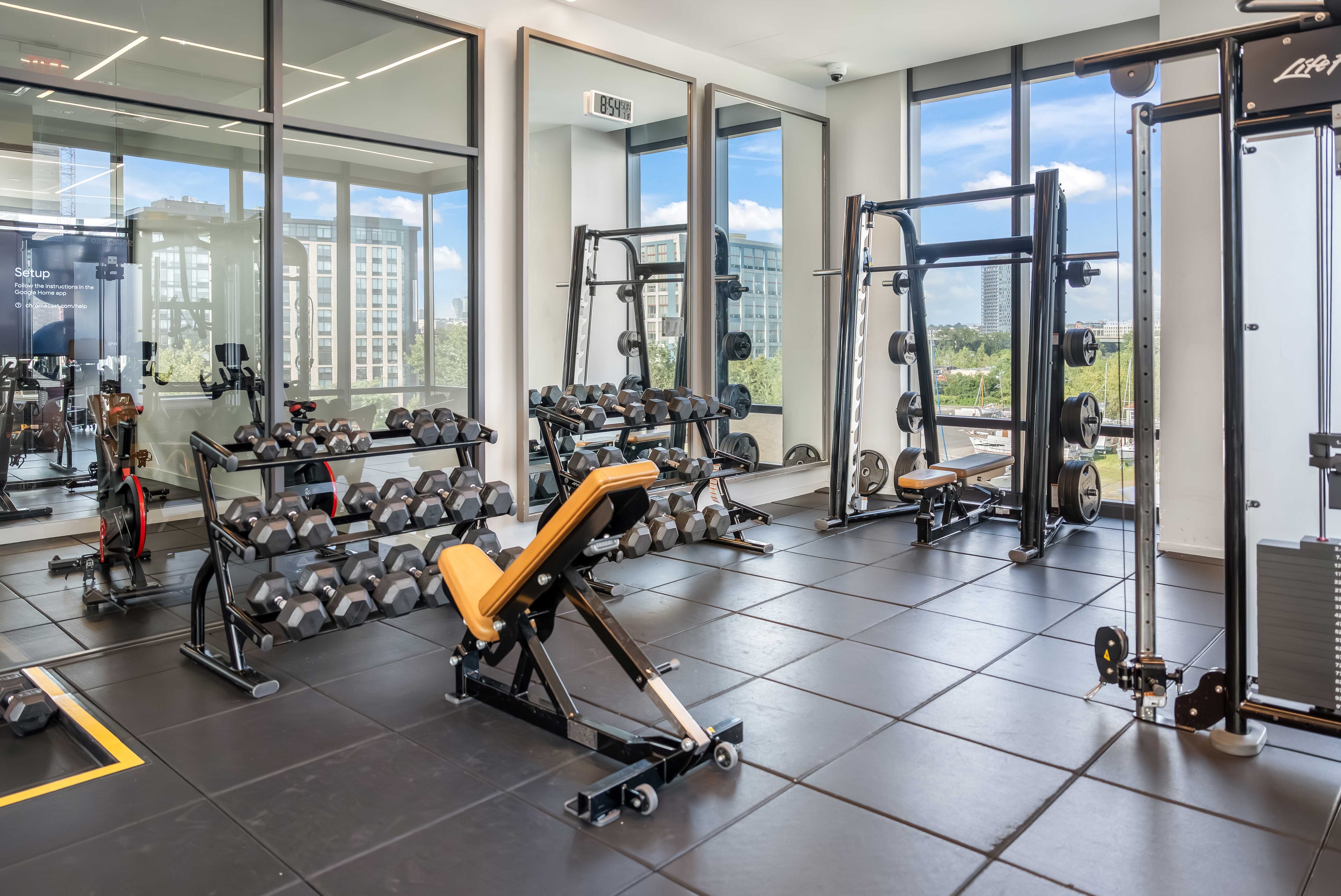 The fitness floor at Pacific Gate, San Diego