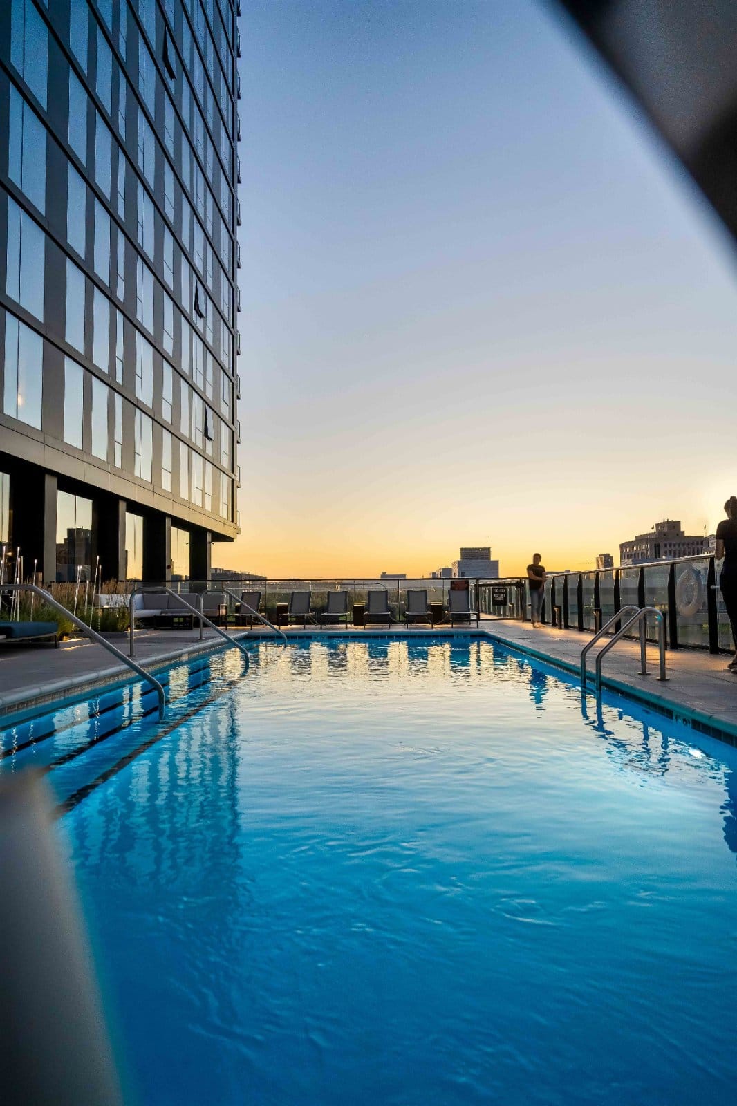Resort-style pool at The Reed, Chicago