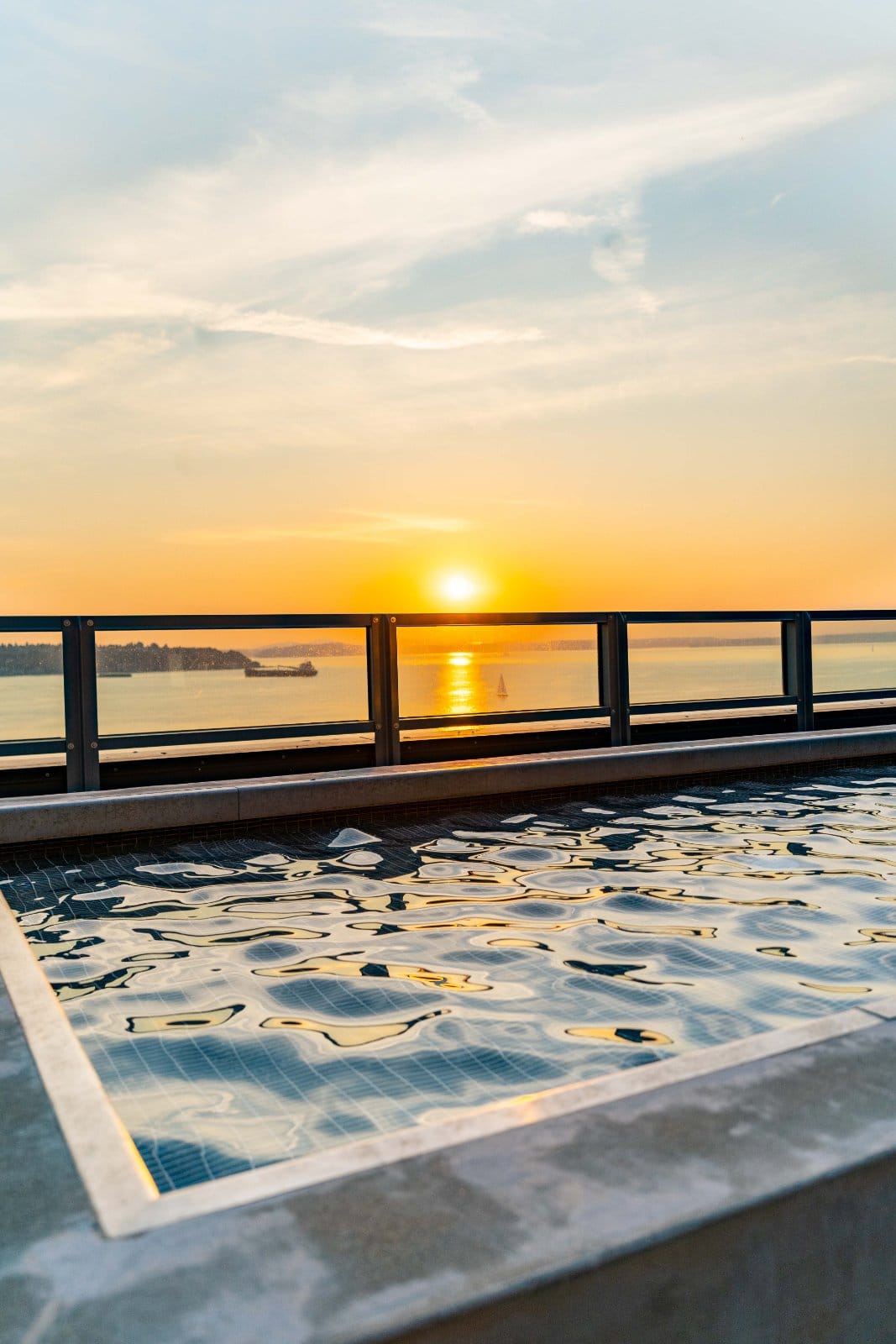 Resort-style pool at Griffis Waterfront, Seattle
