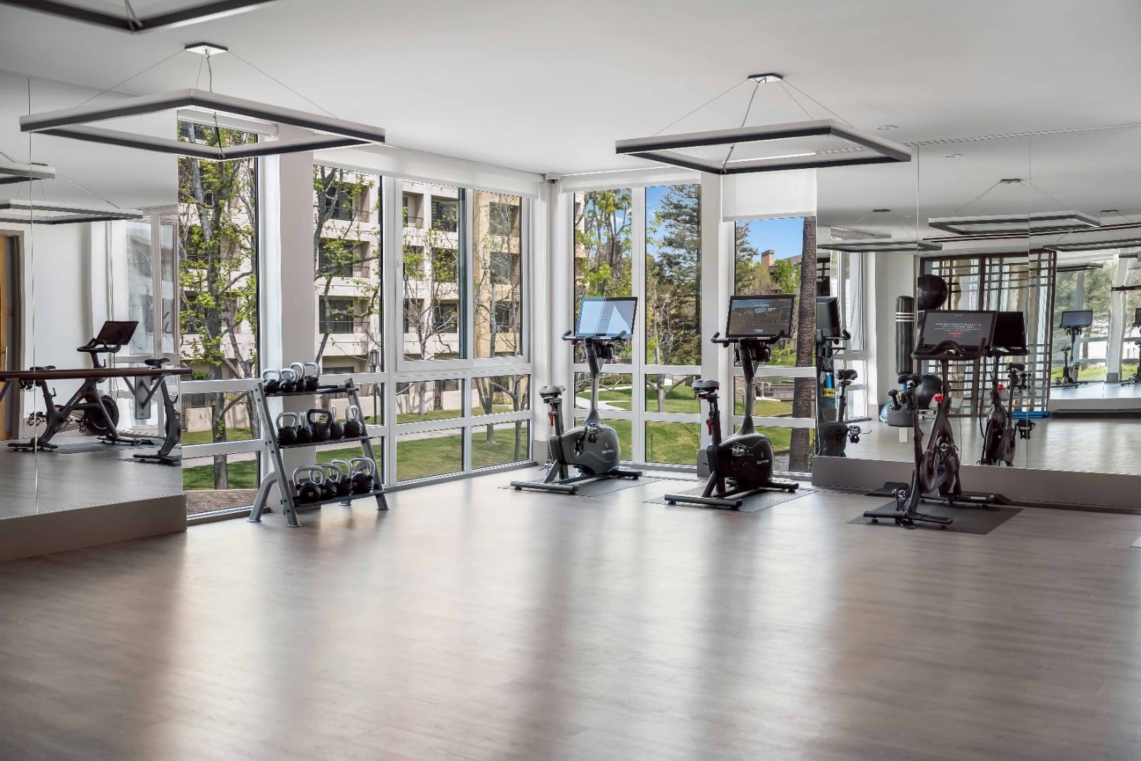 The fitness floor at 580 Anton, Costa Mesa