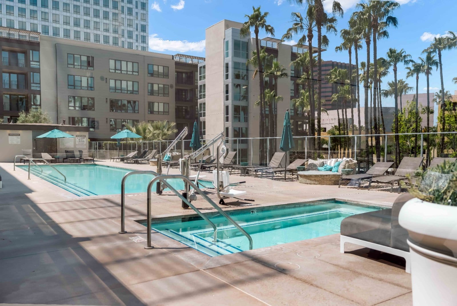 Resort-style pool at 580 Anton, Costa Mesa