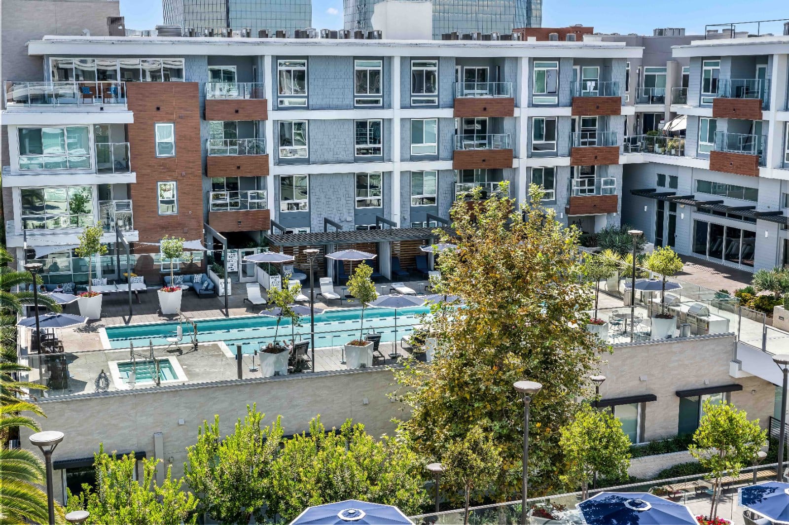 The building itself at One Uptown Newport, Newport Beach