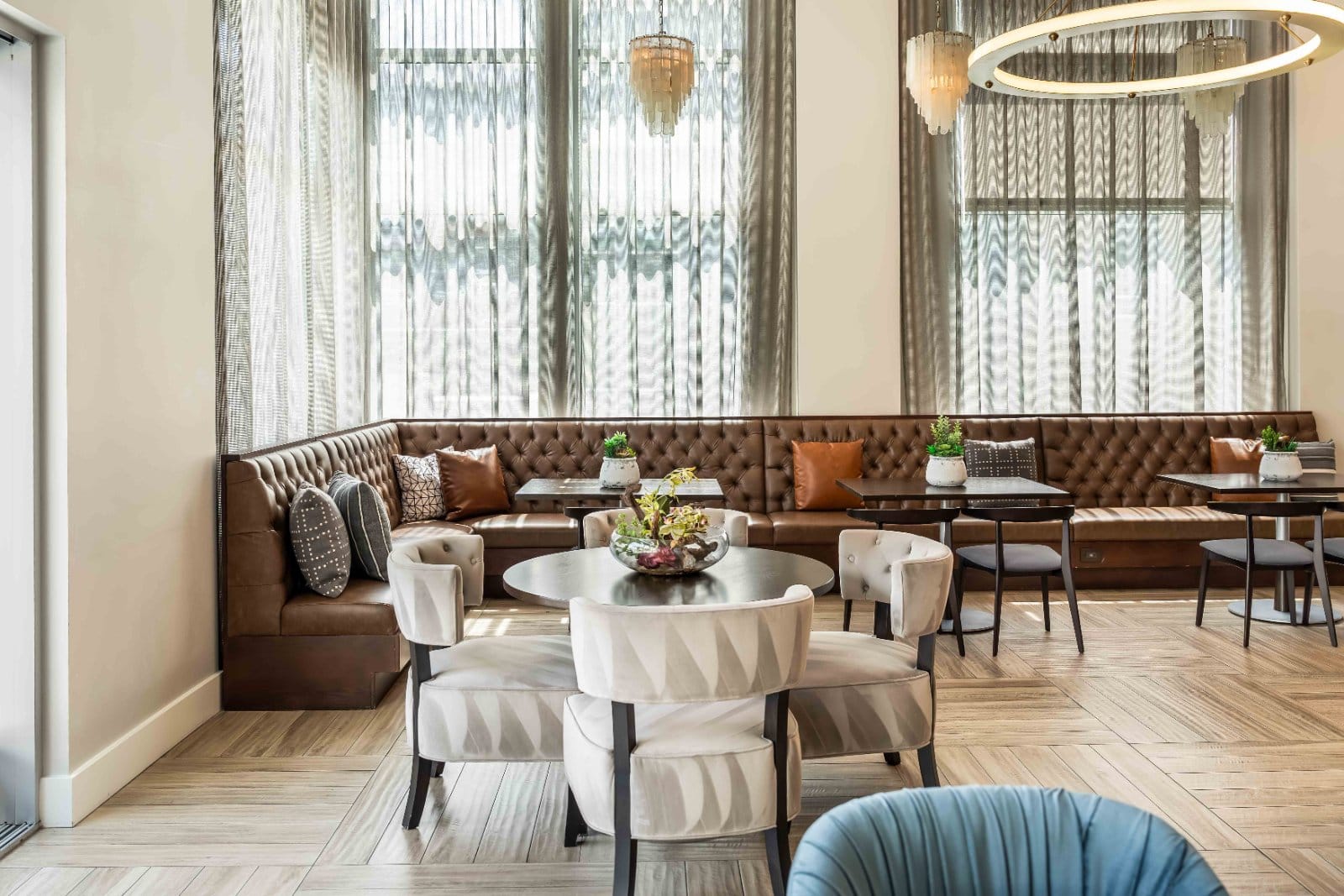 Lounge and conference rooms at One Uptown Newport, Newport Beach