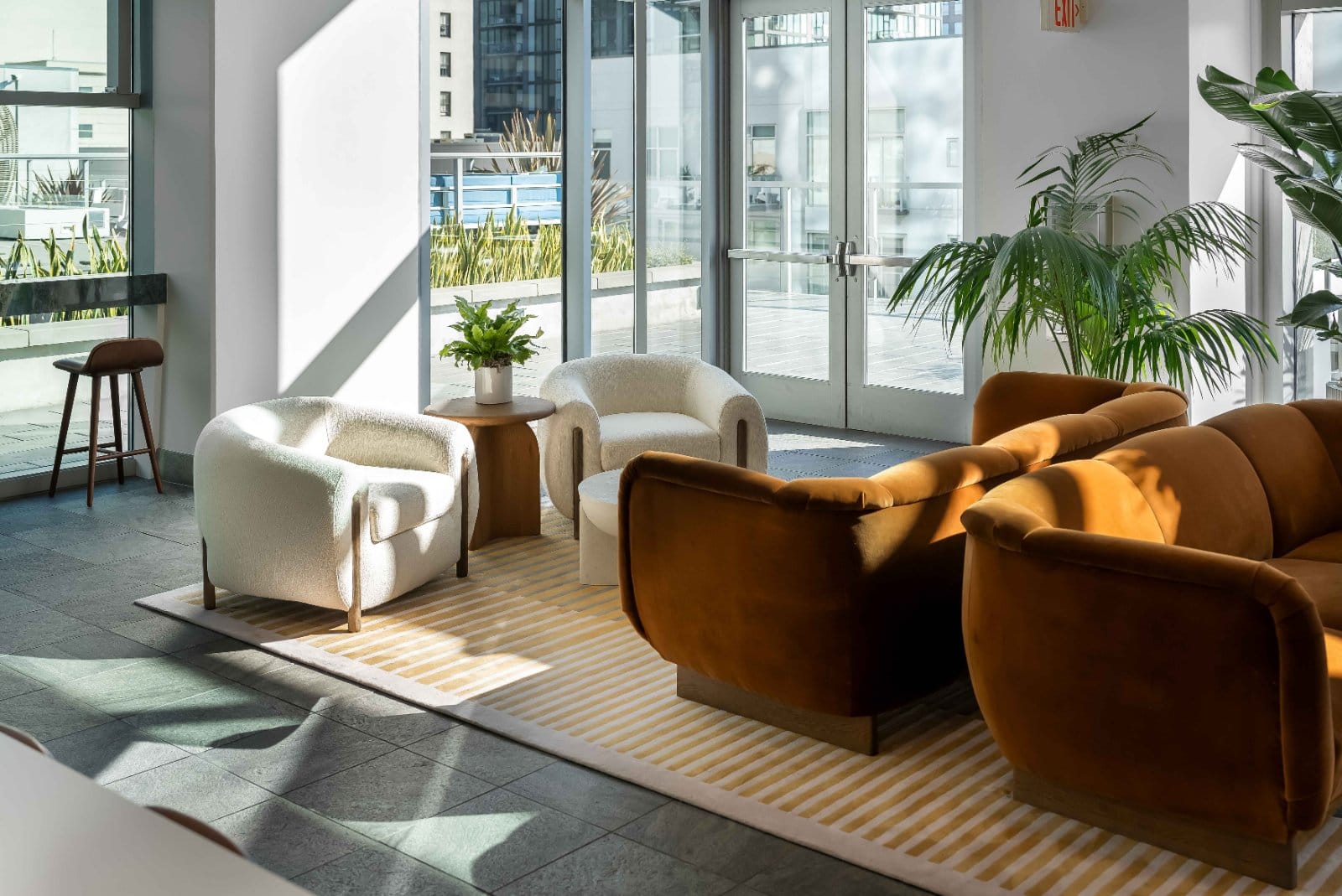 Lounge and conference rooms at Verdosa, Los Angeles