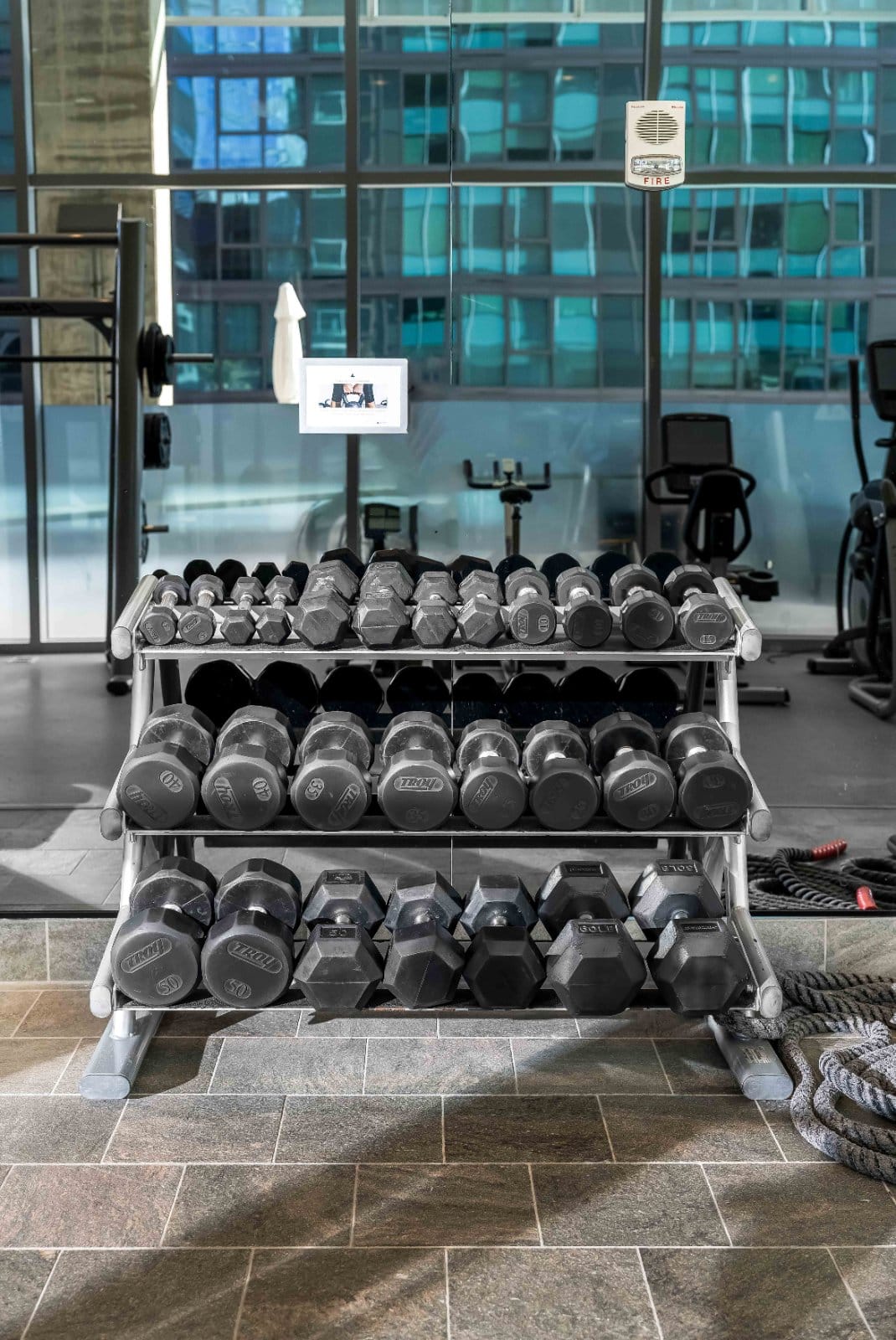 The fitness floor at Verdosa, Los Angeles