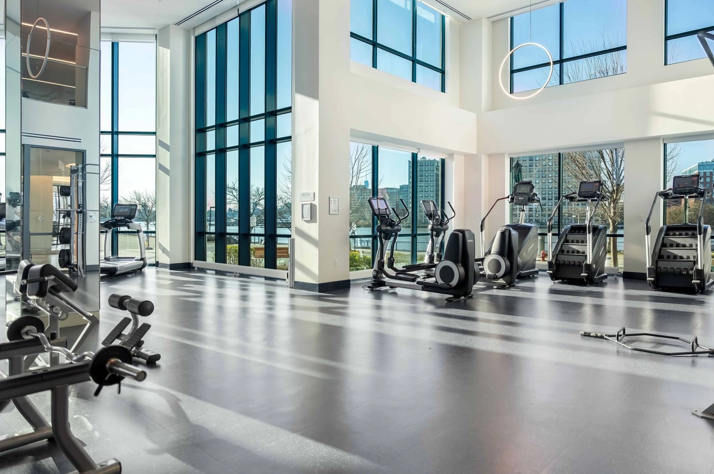 The fitness floor at Hamilton Cove, New York