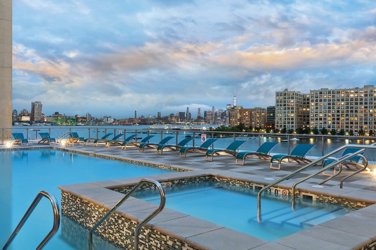 The pool deck at Hamilton Cove, New York