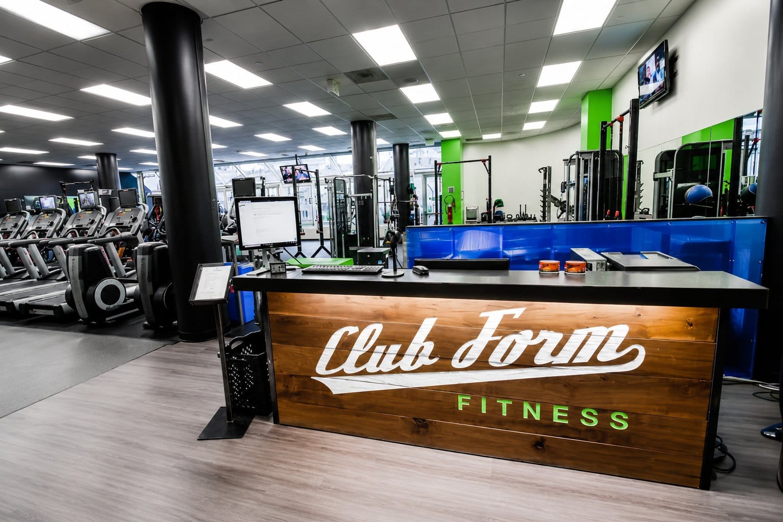 The fitness floor at Denver Place, Denver