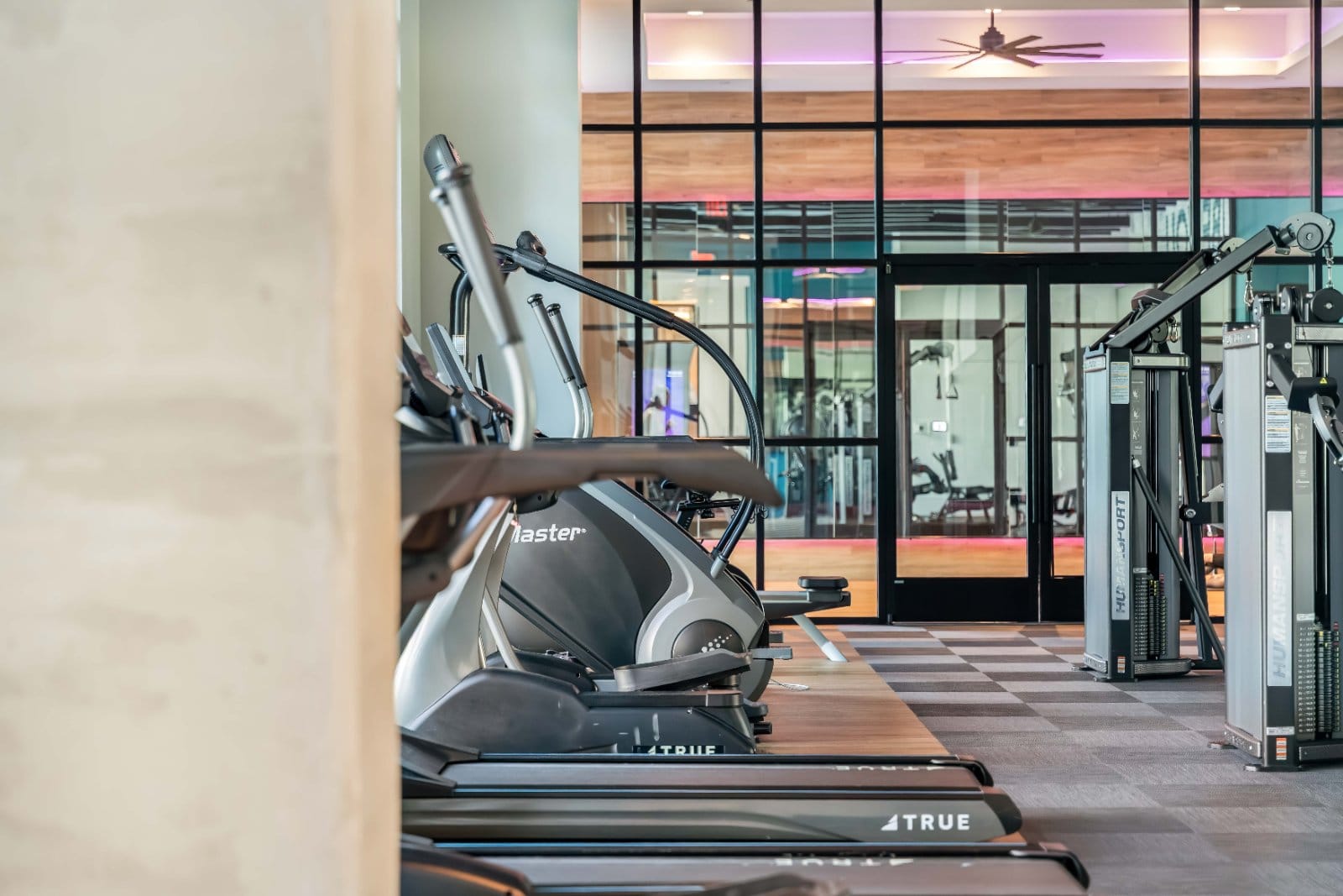 In-building gym at Modera Creative Village, Orlando