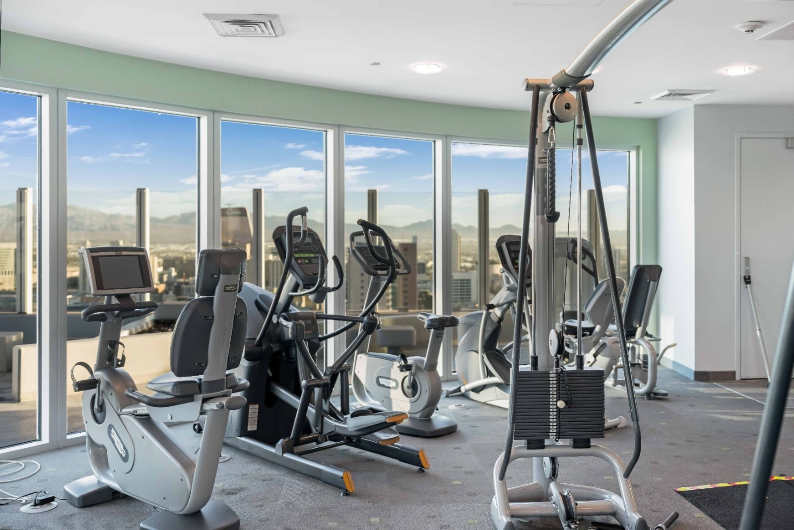 In-building gym at Newport Lofts, Las Vegas
