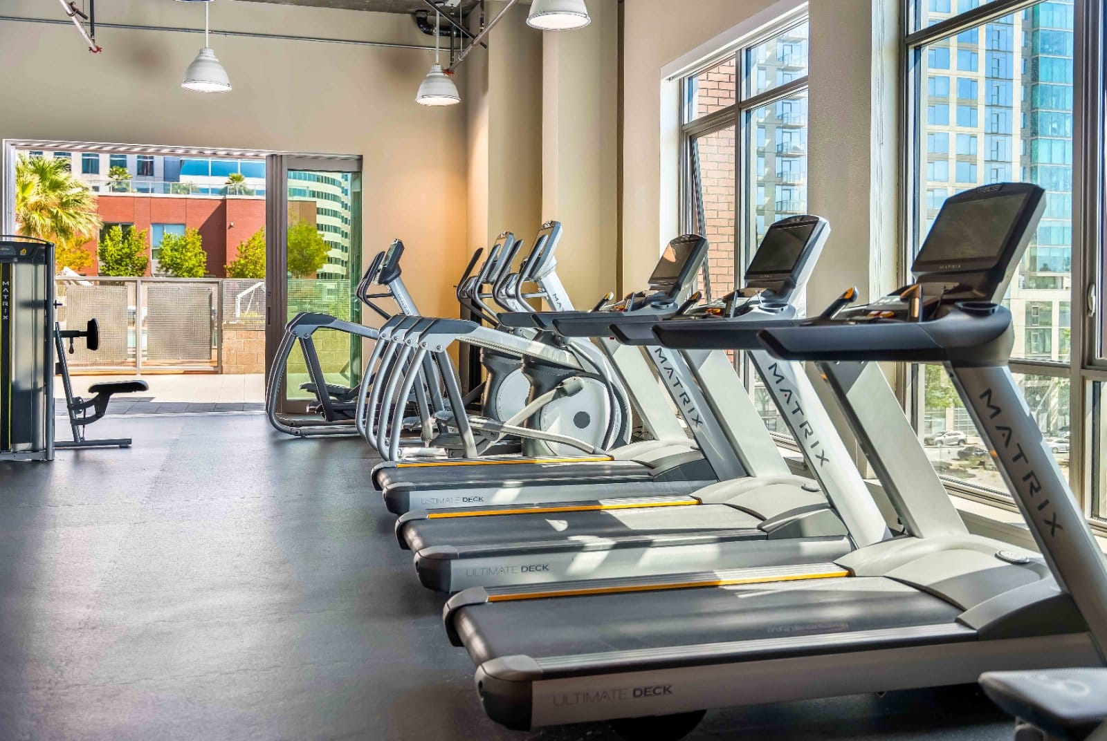 In-building gym at Centerra, San Jose