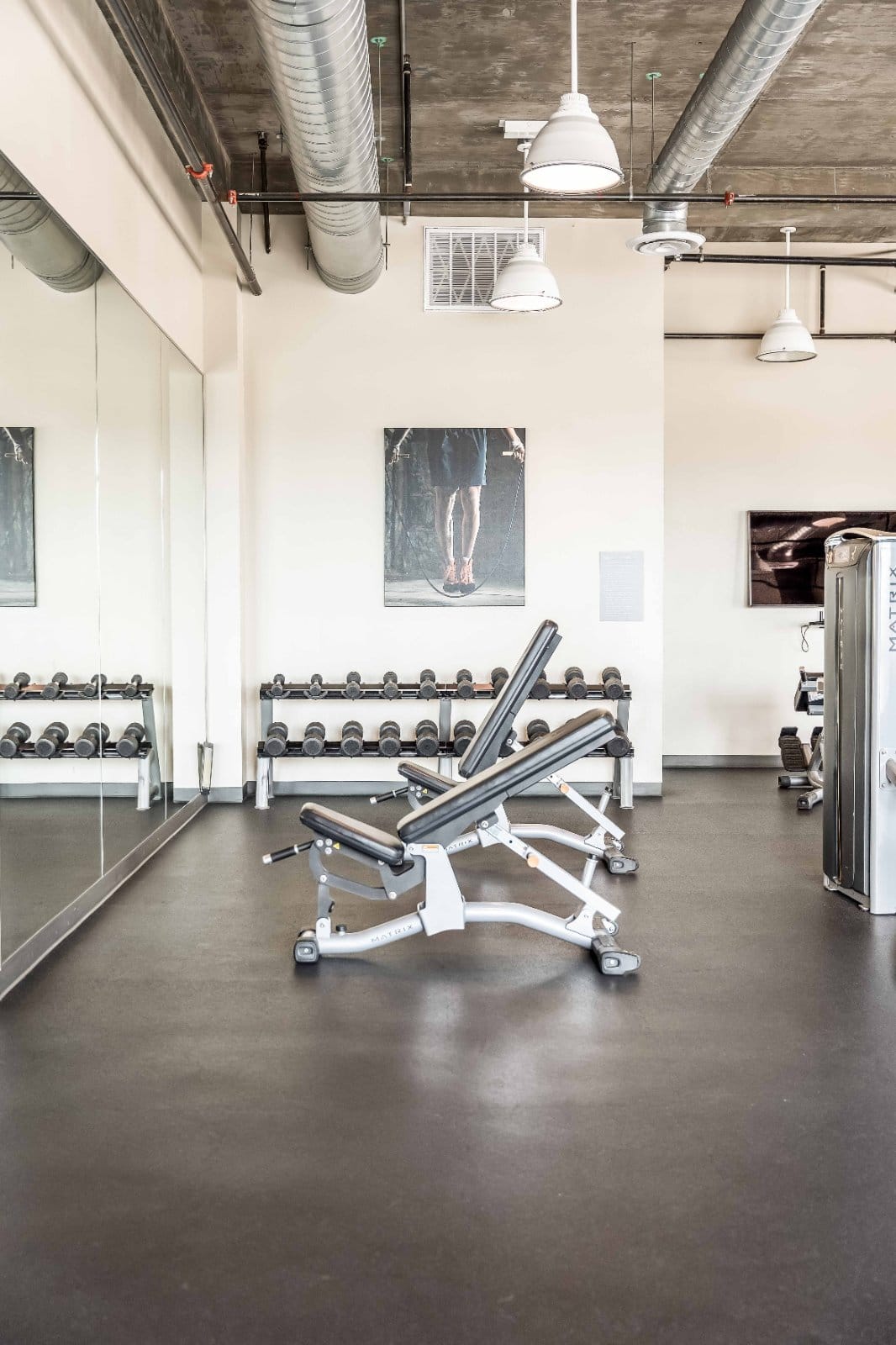The fitness floor at Centerra, San Jose